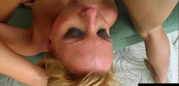  Victori Blond enjoys group facial cumshot treatment